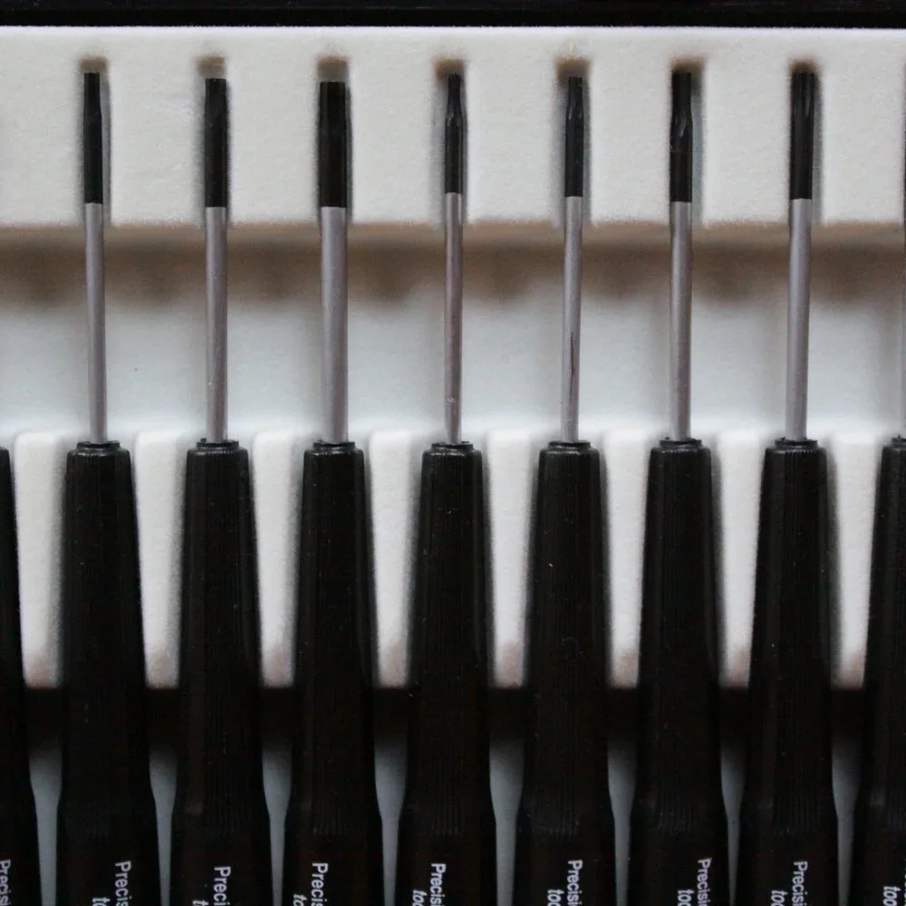 New 15 pcs Precision Screwdriver Tool Set Flat Blade, Phillips,Torks,Hex Key - Picture 10 of 11